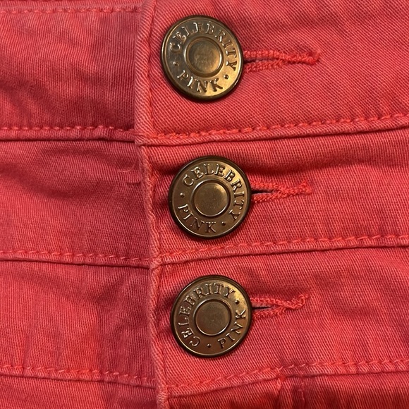 Celebrity Pink Size 11 Juniors Coral Pink Shorts - Picture 2 of 3